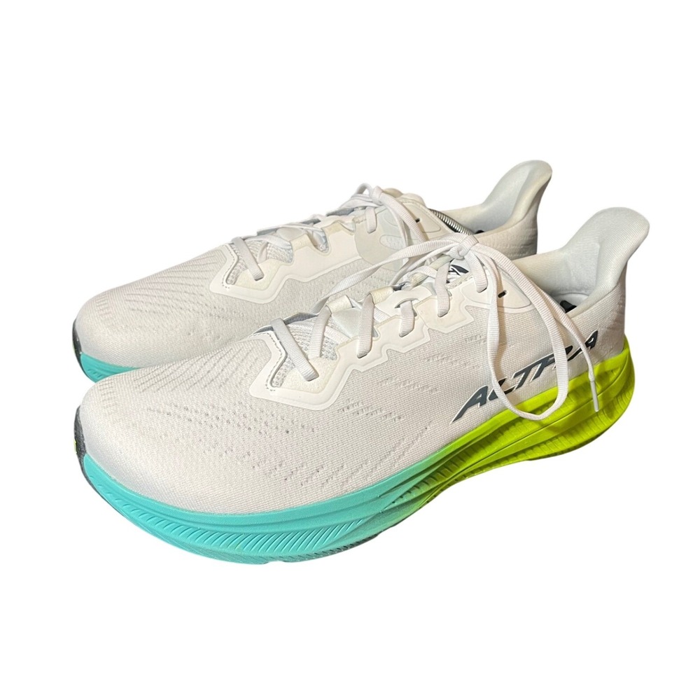 Altra Experience Flow 2 Mens 13 White Blue Yellow Running Shoes AL0A85RE102